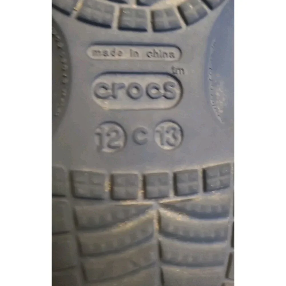 Crocs Fur Lined Clogs Slip On Shoes Youth‎ Size 12/13 Blue